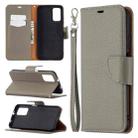 For Xiaomi Poco M3 Litchi Texture Pure Color Horizontal Flip PU Leather Case with Holder & Card Slots & Wallet & Lanyard(Grey) - 1