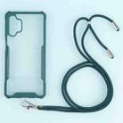 For Samsung Galaxy A32 5G Acrylic + Color TPU Shockproof Case with Neck Lanyard(Dark Green) - 1