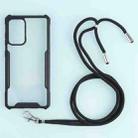 For SamsungGalaxy A52 5G / 4G Acrylic + Color TPU Shockproof Case with Neck Lanyard(Black) - 1