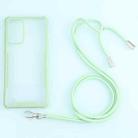 For Samsung Galaxy A72 5G / 4G Acrylic + Color TPU Shockproof Case with Neck Lanyard(Avocado) - 1