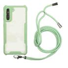 For Samsung Galaxy S21 5G Acrylic + Color TPU Shockproof Case with Neck Lanyard(Avocado) - 1