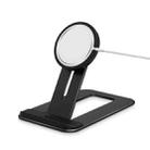 MagSafe Magnetic Wireless Charger Aluminum Alloy Up and Down Adjustable Desktop Stand for iPhone 12 Series(Black) - 1