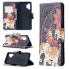 For Samsung Galaxy A32 5G Colored Drawing Pattern Horizontal Flip Leather Case with Holder & Card Slots & Wallet(Flower Elephant) - 1