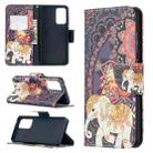 For Samsung Galaxy A52 5G / 4G Colored Drawing Pattern Horizontal Flip Leather Case with Holder & Card Slots & Wallet(Flower Elephant) - 1