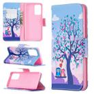 For Samsung Galaxy A52 5G / 4G Colored Drawing Pattern Horizontal Flip Leather Case with Holder & Card Slots & Wallet(Tree) - 1