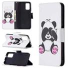 For Xiaomi Poco M3 Colored Drawing Pattern Horizontal Flip Leather Case with Holder & Card Slots & Wallet(Panda) - 1