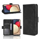 For Samsung Galaxy A02s Skin Feel Calf Pattern Horizontal Flip Leather Case with Holder & Card Slots & Photo Frame(Black) - 1
