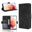 For Samsung Galaxy S21 5G Skin Feel Calf Pattern Horizontal Flip Leather Case with Holder & Card Slots & Photo Frame(Black) - 1