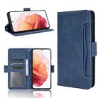 For Samsung Galaxy S21 5G Skin Feel Calf Pattern Horizontal Flip Leather Case with Holder & Card Slots & Photo Frame(Blue) - 1