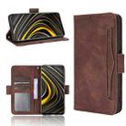 For Xiaomi Poco M3 Skin Feel Calf Pattern Horizontal Flip Leather Case with Holder & Card Slots & Photo Frame(Brown) - 1
