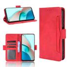 For Xiaomi Redmi Note 9T 5G Skin Feel Calf Pattern Horizontal Flip Leather Case with Holder & Card Slots & Photo Frame(Red) - 1