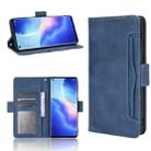 For OPPO Reno5 Pro 5G Skin Feel Calf Pattern Horizontal Flip Leather Case with Holder & Card Slots & Photo Frame(Blue) - 1