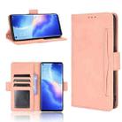 For OPPO Reno5 Pro 5G Skin Feel Calf Pattern Horizontal Flip Leather Case with Holder & Card Slots & Photo Frame(Pink) - 1