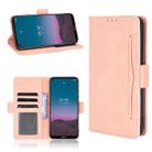 For Nokia 5.4 Skin Feel Calf Pattern Horizontal Flip Leather Case with Holder & Card Slots & Photo Frame(Pink) - 1