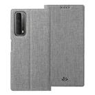 For Huawei P smart 2021 ViLi DMX Series Shockproof TPU + PU Leather Magnetic Attraction Horizontal Flip Case with Card Slot & Holder(Grey) - 1