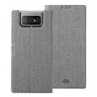 For Asus Zenfone 7 ZS670KS ViLi DMX Series Shockproof TPU + PU Leather Magnetic Attraction Horizontal Flip Case with Card Slot & Holder(Grey) - 1