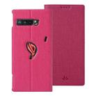 For Asus ROG Phone 3 ZS661KS ViLi DMX Series Shockproof TPU + PU Leather Magnetic Attraction Horizontal Flip Case with Card Slot & Holder(Rose Red) - 1