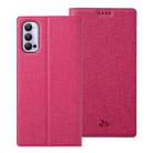 For OPPO Reno4 Pro 5G ViLi DMX Series Shockproof TPU + PU Leather Magnetic Attraction Horizontal Flip Case with Card Slot & Holder(Rose Red) - 1