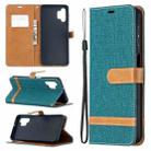 For Samsung Galaxy A32 5G Color Matching Denim Texture Horizontal Flip Leather Case with Holder & Card Slots & Wallet & Lanyard(Green) - 1
