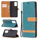 For Samsung Galaxy A72 5G / 4G Color Matching Denim Texture Horizontal Flip Leather Case with Holder & Card Slots & Wallet & Lanyard(Green) - 1