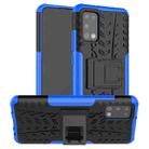 For Samsung Galaxy A02s (US Edition) Tire Texture Shockproof TPU+PC Protective Case with Holder(Blue) - 1