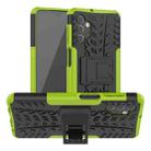 For Samsung Galaxy A32 5G Tire Texture Shockproof TPU+PC Protective Case with Holder(Green) - 1