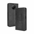 For Xiaomi Redmi Note 9T 5G / Note 9 5G Magnetic Buckle Retro Crazy Horse Texture Horizontal Flip Leather Case with Holder & Card Slots & Photo Frame(Black) - 1