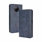 For Xiaomi Redmi Note 9T 5G / Note 9 5G Magnetic Buckle Retro Crazy Horse Texture Horizontal Flip Leather Case with Holder & Card Slots & Photo Frame(Blue) - 1