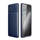 For vivo iQOO 7 Carbon Fiber Texture Shockproof TPU Case(Blue) - 1