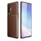 For OPPO Reno5 Pro Plus Carbon Fiber Texture Shockproof TPU Case(Brown) - 1