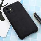 For iPhone 11 Plush Protective Back Cover Case(Black) - 1