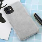 For iPhone 11 Plush Protective Back Cover Case(Grey) - 1