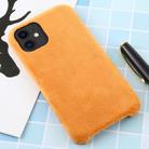 For iPhone 11 Plush Protective Back Cover Case(Coffee) - 1