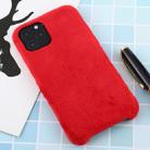 For iPhone 11 Pro Plush Protective Back Cover Case(Red) - 1