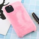 For iPhone 11 Pro Plush Protective Back Cover Case(Pink) - 1