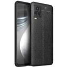 For vivo iQOO 7 Litchi Texture TPU Shockproof Case(Black) - 1