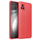 For vivo iQOO 7 Litchi Texture TPU Shockproof Case(Red) - 1