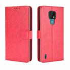 For Motorola Moto E7 Retro Crazy Horse Texture Horizontal Flip Leather Case with Holder & Card Slots & Photo Frame(Red) - 1