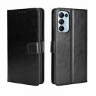 For OPPO Reno5 5G Retro Crazy Horse Texture Horizontal Flip Leather Case with Holder & Card Slots & Photo Frame(Black) - 1