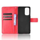 For OPPO Reno5 5G Retro Crazy Horse Texture Horizontal Flip Leather Case with Holder & Card Slots & Photo Frame(Red) - 4