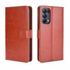 For OPPO Reno5 Pro 5G Retro Crazy Horse Texture Horizontal Flip Leather Case with Holder & Card Slots & Photo Frame(Brown) - 1