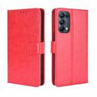 For OPPO Reno5 Pro 5G Retro Crazy Horse Texture Horizontal Flip Leather Case with Holder & Card Slots & Photo Frame(Red) - 1