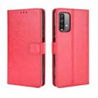 For Xiaomi Redmi 9T / 9 Power / Note 9 4G Retro Crazy Horse Texture Horizontal Flip Leather Case with Holder & Card Slots & Photo Frame(Red) - 1