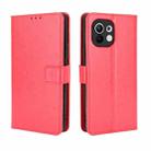 For Xiaomi Mi 11 Retro Crazy Horse Texture Horizontal Flip Leather Case with Holder & Card Slots & Photo Frame(Red) - 1