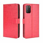 For Xiaomi Poco M3 Retro Crazy Horse Texture Horizontal Flip Leather Case with Holder & Card Slots & Photo Frame(Red) - 1