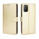 For Xiaomi Poco M3 Retro Crazy Horse Texture Horizontal Flip Leather Case with Holder & Card Slots & Photo Frame(Gold) - 1