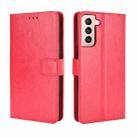 For Samsung Galaxy S21+ 5G Retro Crazy Horse Texture Horizontal Flip Leather Case with Holder & Card Slots & Photo Frame(Red) - 1