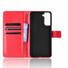 For Samsung Galaxy S21+ 5G Retro Crazy Horse Texture Horizontal Flip Leather Case with Holder & Card Slots & Photo Frame(Red) - 4