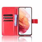 For Samsung Galaxy S21+ 5G Retro Crazy Horse Texture Horizontal Flip Leather Case with Holder & Card Slots & Photo Frame(Red) - 5