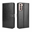 For Samsung Galaxy S21 5G Retro Crazy Horse Texture Horizontal Flip Leather Case with Holder & Card Slots & Photo Frame(Black) - 1